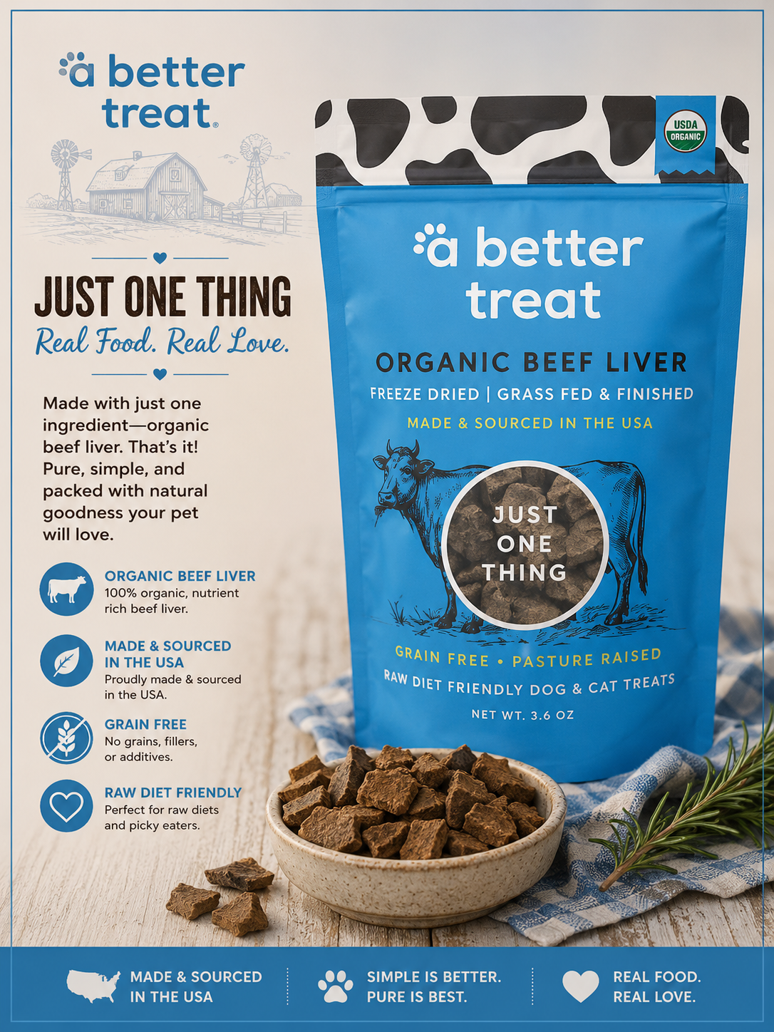 Organic Beef Liver — pet treats at Cavalier Donuts & Coffee